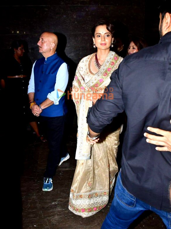 photos kangana ranaut anupam kher shreyas talpade mahima choudhary and others snapped at the trailer launch of their film emergency 6