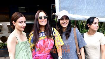 Photos: Neha Dhupia and Soha Ali Khan snapped at a cafe in Bandra