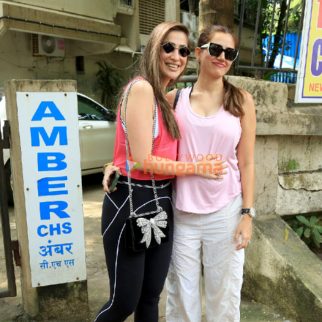 Photos: Raai Laxmi and Sonnalli Seygall snapped outside a salon in Juhu