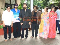 Photos: Sanjay Dutt, Ram Pothineni, Kavya Thapar and others snapped at Iskcon temple Juhu while promoting their film Double iSmart
