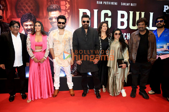 photos sanjay dutt ram pothineni puri jagannadh others snapped at big bull song launch from double ismart in mumbai 6