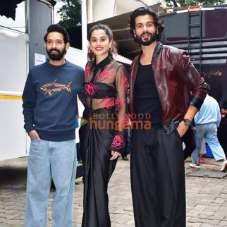 Photos: Taapsee Pannu, Vikrant Massey and Sunny Kaushal snapped promoting Phir Aayi Hasseen Dillruba