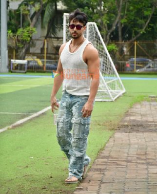 Photos: Tiger Shroff and Ahan Shetty snapped during a football match in Juhu