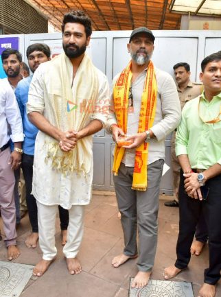 Photos: Vicky Kaushal and Laxman Utekar seek blessings from Siddhivinayak Temple in Mumbai ahead of Chhaava release