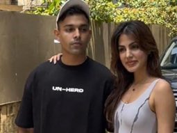Rhea Chakraborty poses with brother as she gets clicked in the city