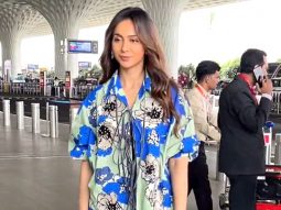 Rocking the floral co-ords at the airport! Rakul Preet Singh