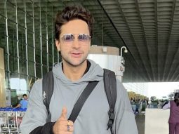 Shaleen Bhanot greets paps at the airport