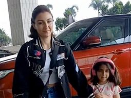 Soha Ali Khan gets clicked with daughter Inaaya at the airport
