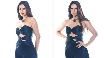 Sonam Bajwa’s sleek black cutout outfit is perfect for a modern glam look