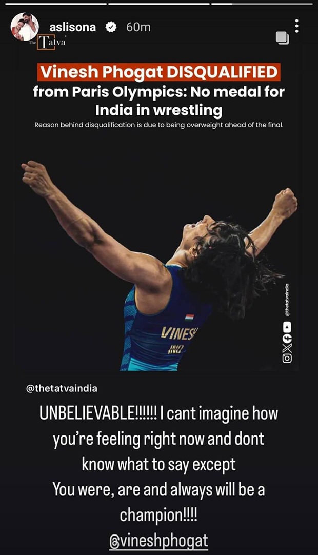 Vicky Kaushal, Farhan Akhtar, Taapsee Pannu, Bhumi Pednekar and more react to heartbreaking disqualification of Vinesh Phogat from Paris Olympics 2024 finals