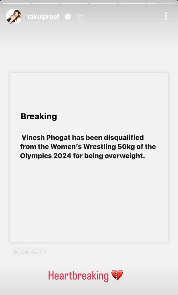 Vicky Kaushal, Farhan Akhtar, Taapsee Pannu, Bhumi Pednekar and more react to heartbreaking disqualification of Vinesh Phogat from Paris Olympics 2024 finals