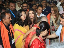 Aishwarya Rai visits GSB Ganpati pandal with daughter Aaradhya and mother for Ganpati darshan in Mumbai