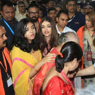 Aishwarya Rai visits GSB Ganpati pandal with daughter Aaradhya and mother for Ganpati darshan in Mumbai