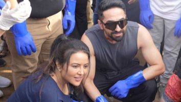 Ayushmann Khurrana and Amruta Fadnavis at “Sea Shore Shine” Beach Clean-Up in Mumbai