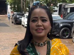 Bharti Singh gets clicked at Laughter Chefs set as she nails the Gujju look