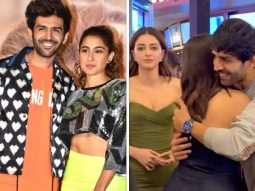 Kartik Aaryan and Sara Ali Khan hug it out at Call Me Bae screening but fans are more concerned about the reaction of Ananya Panday