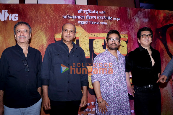 photos aamir khan sajid nadiadwala rajkumar hirani ashutosh gowariker raj thackeray and others grace the trailer launch of yek number 3