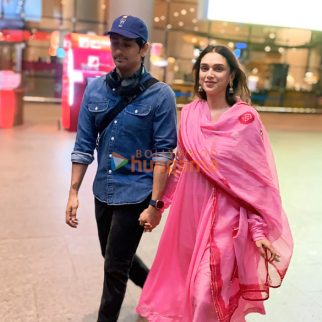 Photos: Aditi Rao Hydari and Siddharth snapped at the airport