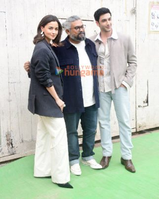Photos: Alia Bhatt, Vedang Raina and Vasan Bala snapped promoting Jigra at Mehboob studios