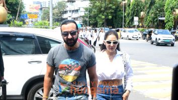 Photos: Saif Ali Khan and Sara Ali Khan spotted outside Bastian in Bandra