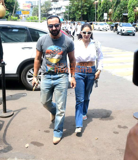 Photos: Saif Ali Khan and Sara Ali Khan spotted outside Bastian in Bandra Photos: Saif Ali Khan and Sara Ali Khan spotted outside Bastian in Bandra