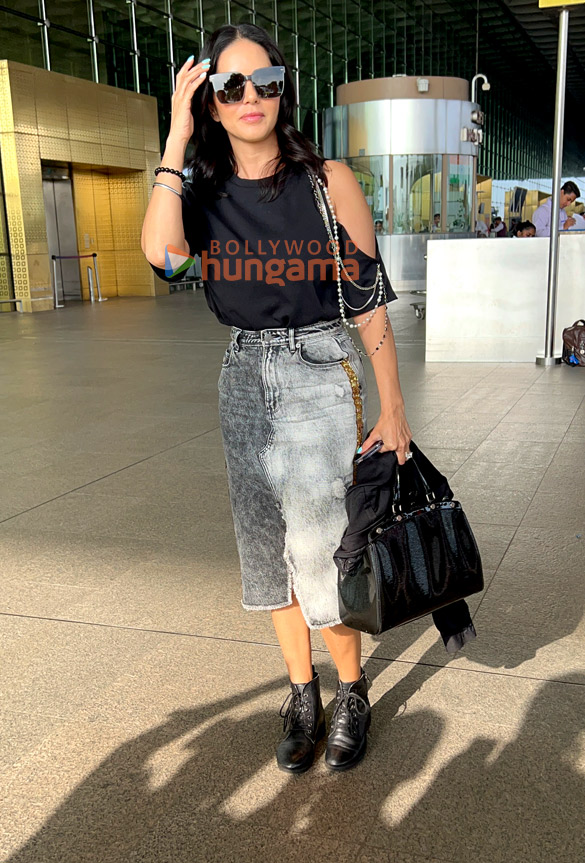photos sunny leone and vedhika kumar snapped at the airport 5