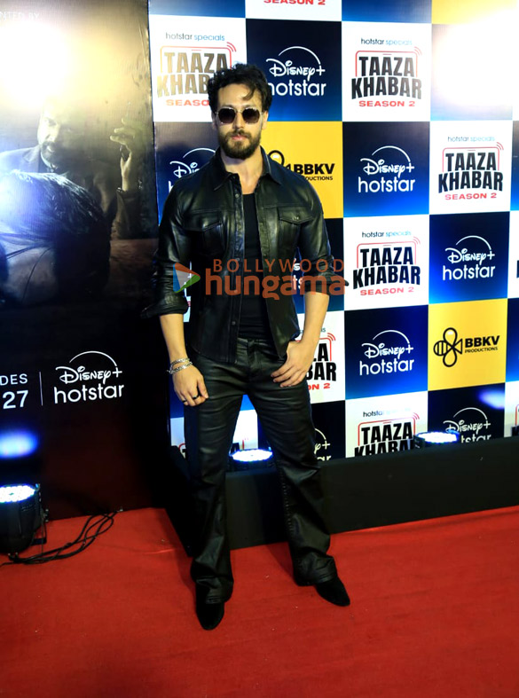 photos tiger shroff shehnaaz gill and others grace the premiere of taaza khabar season 2 2