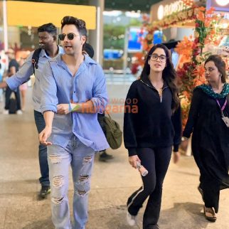 Photos: Varun Dhawan and Janhvi Kapoor snapped at the airport