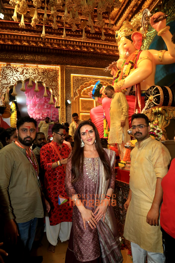 photos vicky kaushal and esha deol snapped at lalbaugcha raja 2