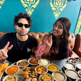 Photos: Yudhra actors Siddhant Chaturvedi and Malavika Mohanan enjoy Rajasthani thali and visit a college in Jaipur to promote their film