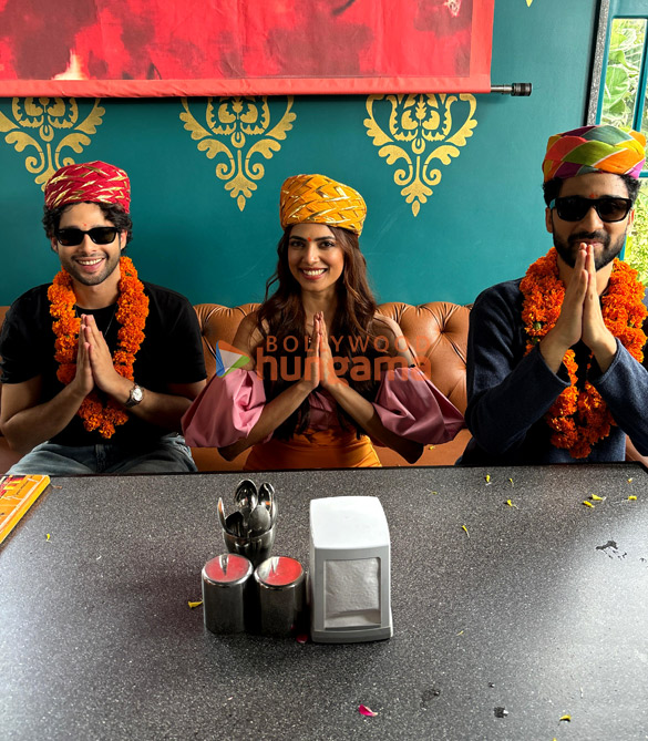 photos yudhra actors siddhant chaturvedi and malavika mohanan enjoy rajasthani thali and visit a college in jaipur to promote their fil 1