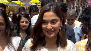 Marathi mulgi! Saiee Manjrekar gets clicked by paps at Lalbaug