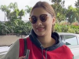 Saiee Manjrekar flaunts her initials on a hoodie at the airport