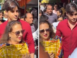 Sidharth Malhotra visits Siddhivinayak temple with his mother, protects her amid mob of fans