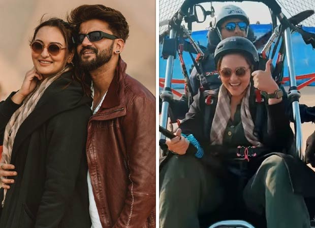 Sonakshi Sinha and Zaheer Iqbal soar over the Pyramids in thrilling Egypt trip video, watch : Bollywood News