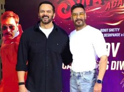 Ajay Devgn and Rohit Shetty snapped at a multiplex screening Singham part 1 to interact with fans and promote Singham Again