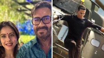 Ajay Devgn calls Kajol asli Singham; jokes about Akshay Kumar’s stunt-scenes: “Woh hamesha helicopter pe lattak ke kyu aata hai”