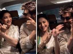 Madhuri Dixit nails hookstep of Bhool Bhulaiyaa 3 title track with Kartik Aaryan during Lucknow promotions, watch