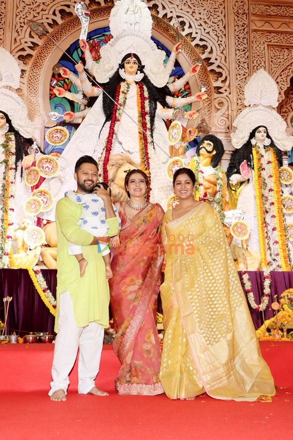 photos ajay devgn kajol rani mukerji alia bhatt and others snapped during durga puja at north bombay sarbojanin 12