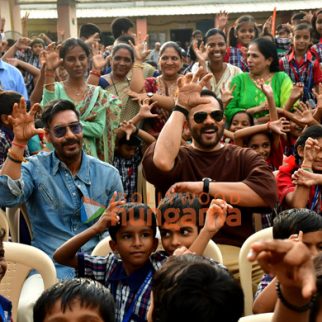 Photos: Ajay Devgn and Rohit Shetty attempt the Guinness World Record for the largest Vada Pav delivery at Airport High School & Junior College