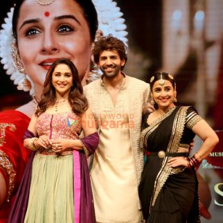 Photos: Kartik Aaryan, Vidya Balan, Madhuri Dixit and others grace the launch of 'Ami Je Tomar 3.0' song from Bhool Bhulaiyaa 3