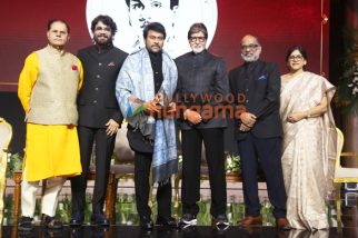 Photos: Megastar Chiranjeevi felicitated by Amitabh Bachchan at ANR Awards in presence of Ram Charan and others