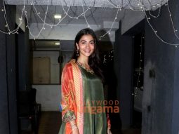 Photos: Pooja Hegde snapped celebrating Diwali outside her house
