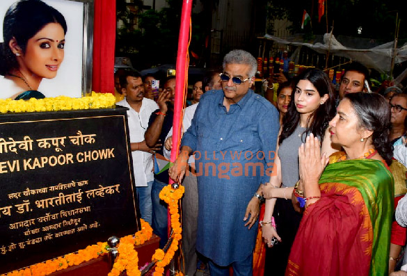 Photos: Shabana Azmi, Boney Kapoor, Khushi Kapoor and others attend the ‘unveiling ceremony’ of Sridevi Kapoor Chowk in Andheri, Mumbai | Parties & Events