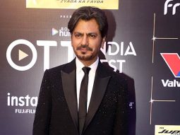 Nawazuddin Siddiqui in dazzling black suit at Bollywood Hungama’s OTT India Fest