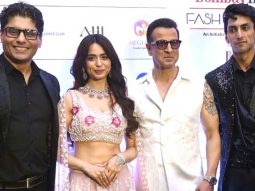 Ronit Roy and Soundarya Sharma walk the ramp for Reshma Riyaz Gangji Libas at Bombay Times Fashion week