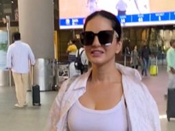 Sunny Leone gets clicked by paps at the airport