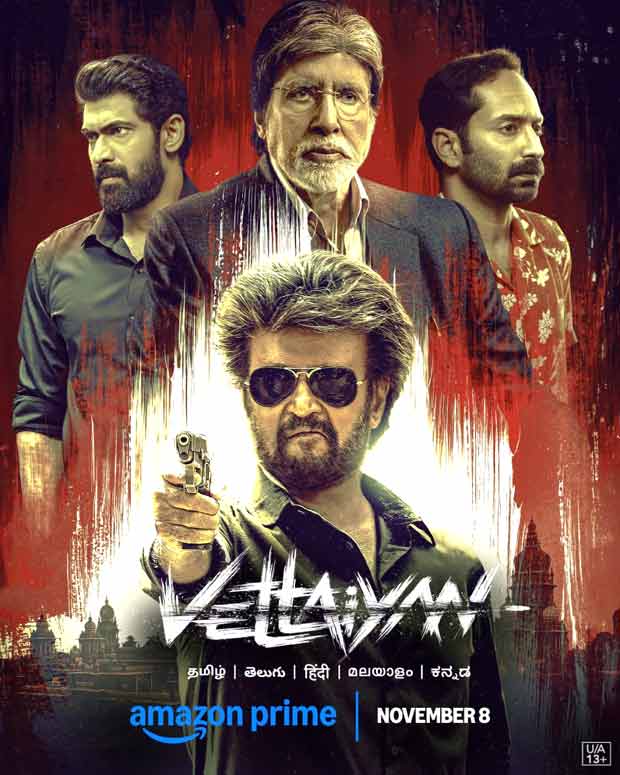 Rajinikanth and Amitabh Bachchan-starrer Vettaiyan to premiere on November 8 on Prime Video : Bollywood News