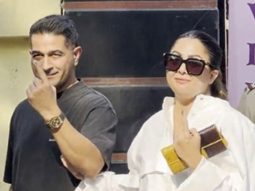 Amrita Arora snapped with her Husband after casting vote