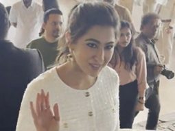 Sara Ali Khan papped wearing a white shimmery dress